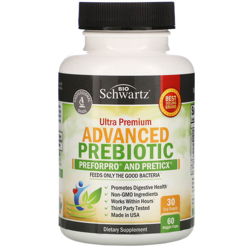 BioSchwartz, Advanced Prebiotic, 60 Veggie Capsules iHerb