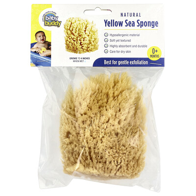 Product Image for Baby Buddy, Natural Yellow Sea Bath Sponge, 0+ Months, 1 Sponge