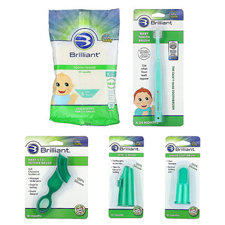 Baby Buddy, Cemerlang, Kit Penjagaan Mulut 5 Pc, 0-24 Bulan, Kit 5 Keping