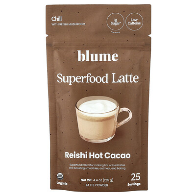 Blume, Latte de superalimentos, Cacao picante con reishi, 125 g (4,4 oz)