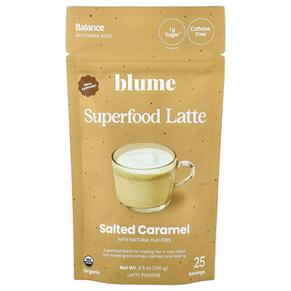 Blume, Superfood 拿鐵，鹹焦糖味，無咖啡萃取，3.5 盎司（100 克）