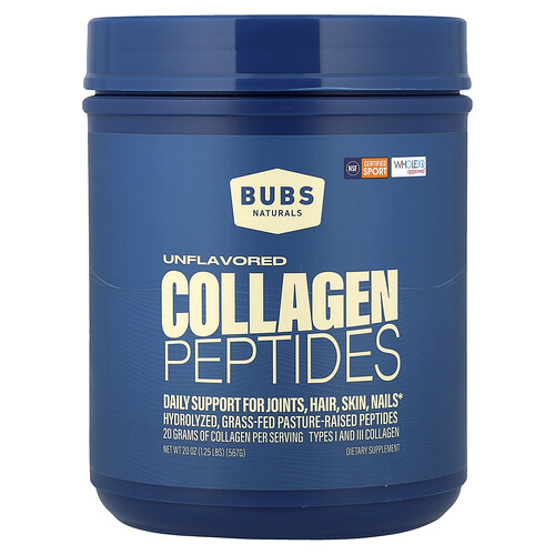 Bubs Naturals Collagen Peptides, Unflavored, 20 oz (567 g)
