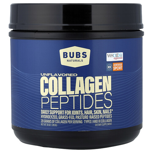 BUBS Naturals, Collagen Peptides, Unflavored, Kollagenpeptide, geschmacksneutral, 283 g (10 oz.)