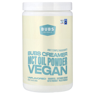 Product Image for BUBS Naturals, Bubs Creamer, MCT Oil Powder, Unflavored, 10.6 oz (300 g)
