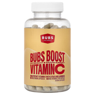 BUBS Naturals, Bubs Boost, вітамін C, 90 вегетаріанських капсул
