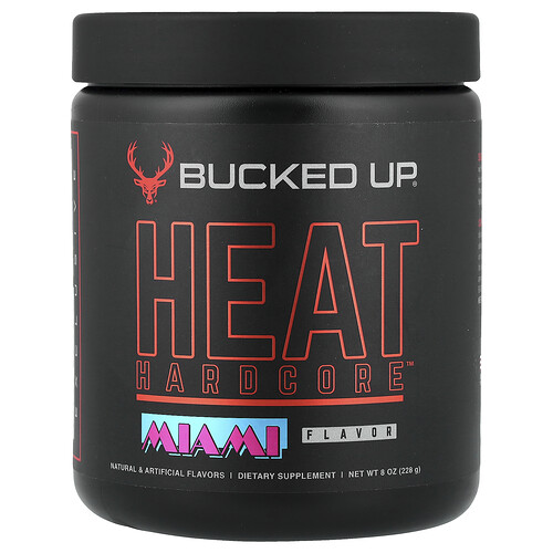 Bucked Up, Heat Hardcoreâ„¢, Miami, 8 oz (228 g) Bucked Up, Heat Hardcoreâ„¢, Miami, 8 oz (228 g)