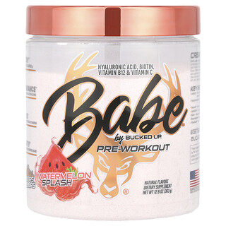 Bucked Up, Babe, Pre-Workout, Vannmelon Splash, 363 g