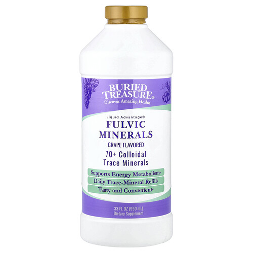 Buried Treasure Fulvic Minerals, Grape, 33 fl oz (976 ml)