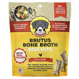 Brutus Bone Broth, Keksi, za pse, piletina, 226 g