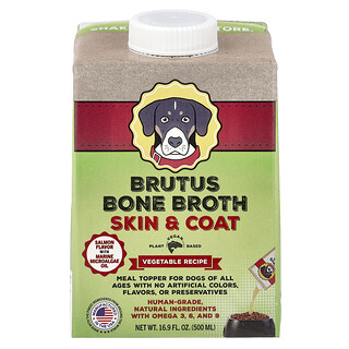 بروتوس بون بروث‏, Skin & كوت ، وصفة نباتية ، للكلاب من جميع الأعمار ، سالمون ، 16.9 أونصة سائلة (500 مل)