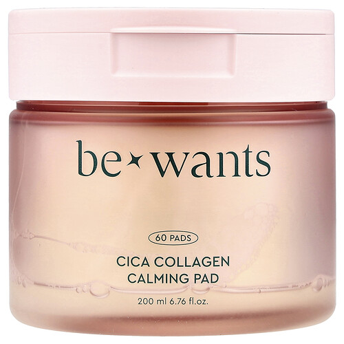 Bewants, Cica Collagen Calming Pad, beruhigendes Kollagen-Pad, 60 Pads, 200 ml (6,76 fl. oz.)