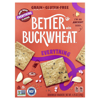 Better with Buckwheat, Galletas de trigo sarraceno, Todo, 120 g (4,25 oz)