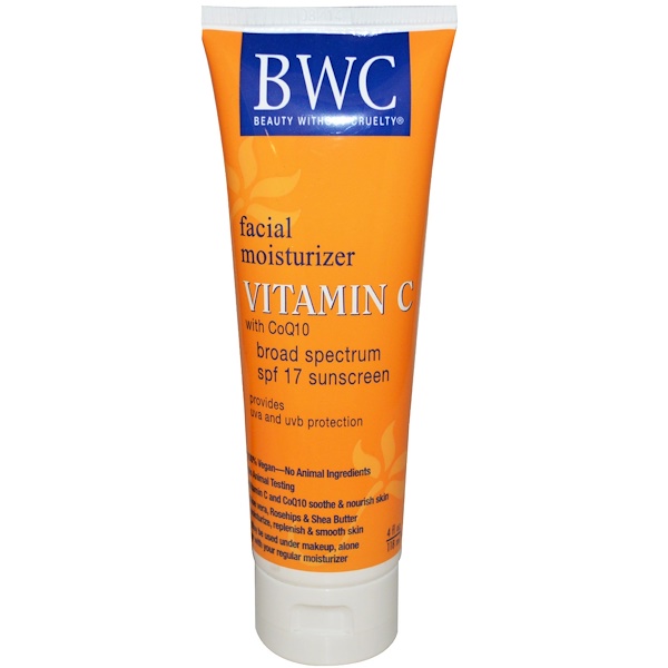 Beauty Without Cruelty, Facial Moisturizer, Vitamin C with CoQ10, SPF