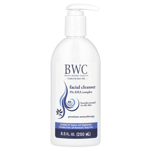 Beauty Without Cruelty, Καθαριστικό προσώπου, σύμπλεγμα AHA 3%, 250 ml