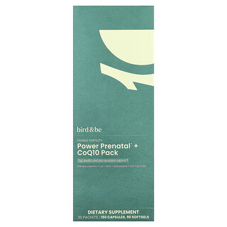 Bird&Be, Fertilidad femenina, Power Prenatal™ más CoQ10, 30 sobres