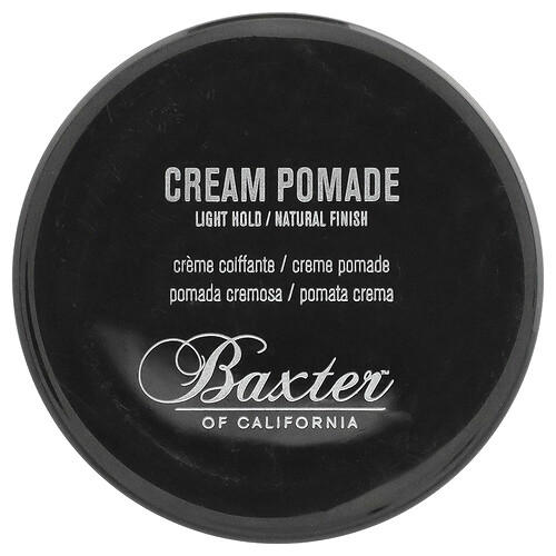 Baxter Of California Cream Pomade, Light Hold, Natural Finish, 2 oz (60 ml)