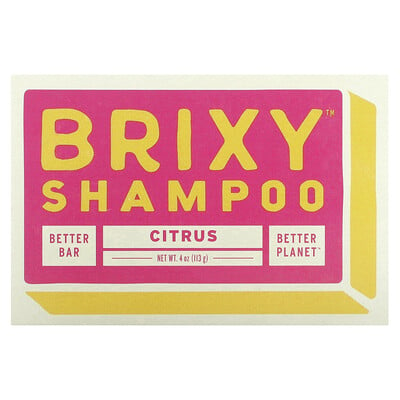 

Brixy Shampoo Bar Citrus 1 Bar 4 oz (113 g)