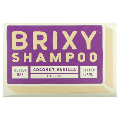 

Brixy Shampoo Bar Coconut Vanilla 1 Bar 4 oz (113 g)