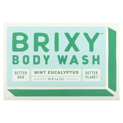 

Brixy Мыло для тела мята и эвкалипт 1 батончик 113 г (4 унции)