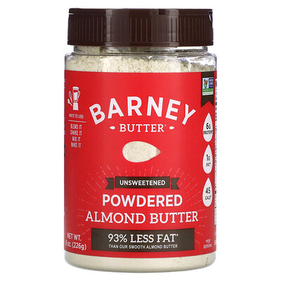 

Barney Butter Порошковая миндальная паста, несладкая, 226 г (8 унций)