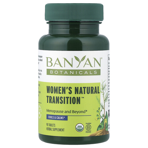 Banyan Botanicals, Women's Natural Transition, Suplemento para aliviar los síntomas de la menopausia, 90 comprimidos