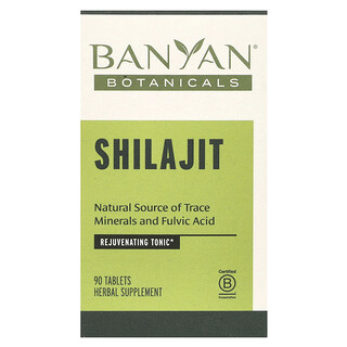 Banyan Botanicals, Shilajit, 90 comprimidos (300 mg por comprimido)