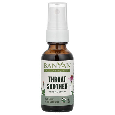 Banyan Botanicals Throat Soother Herbal Spray 1 fl oz 30 ml