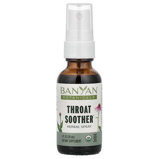 Banyan Botanicals, Throat Soother Herbal Spray、30ml（1液量オンス）