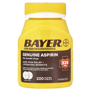 Bayer, Aspirin Tulen, 325 mg, 200 Tablet Bersalut