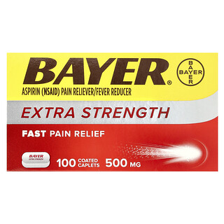 Bayer, Aspirin, 500 mg, 100 Kaplet Bersalut