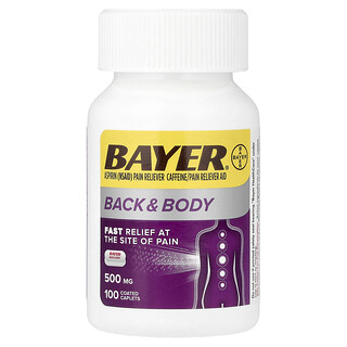Bayer, Belakang & Badan, 500 mg , 100 Kaplet Bersalut