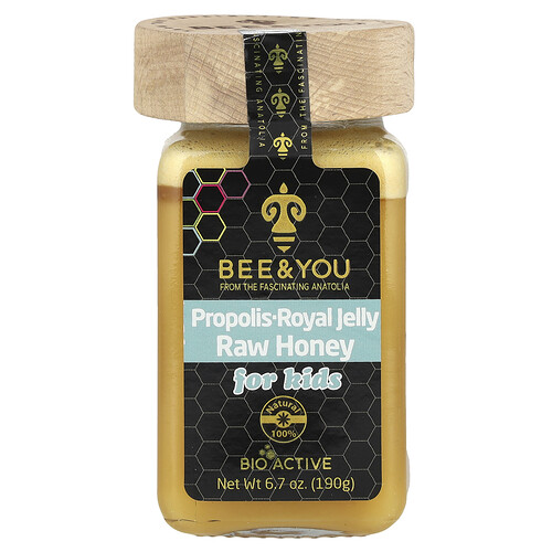 Bee & You, Raw Honey, Propolis Royal Jelly, For Kids, 6.7 oz (190 g)