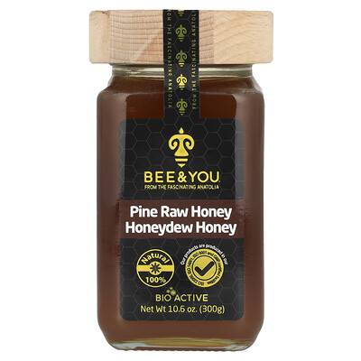 Product Image for Bee & You, Pine Raw Honey, Honeydew Honey, 10.6 oz (300 g)