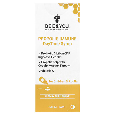 Bee&You Girls Propolis Immune Daytime Syrup, Fl Oz (150 Ml) Size 5