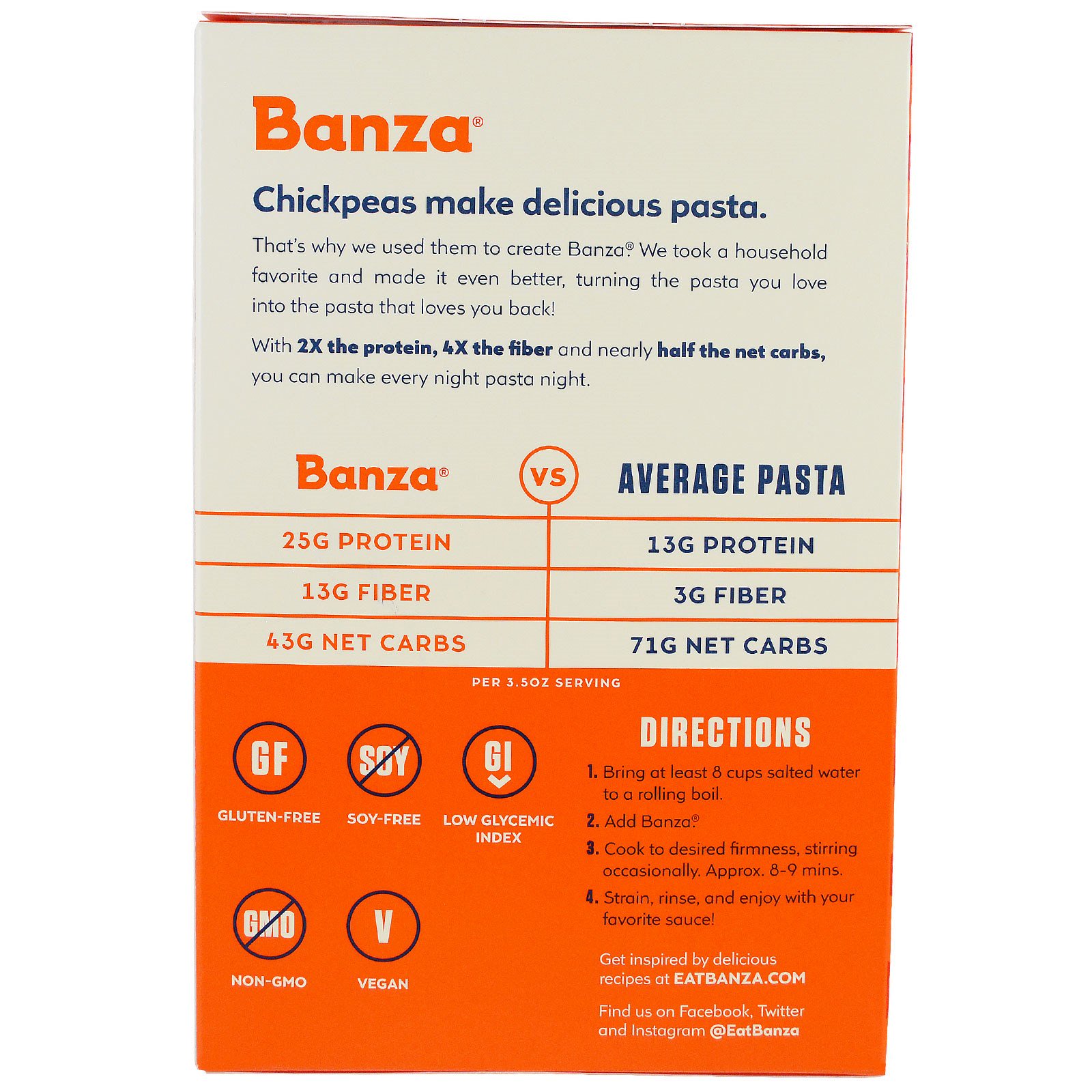 Banza Pasta Nutrition Label Best Label Ideas 2019