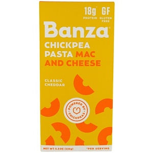 Banza, Classic Cheddar Mac & Cheese Elbows, 5.5 oz (156g)