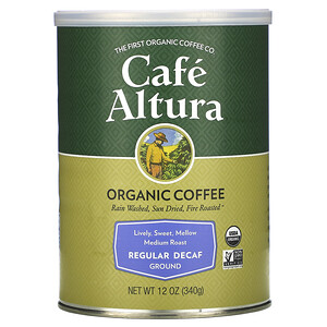 Отзывы о Кафе Алтура, Organic Coffee, Regular Decaf, Medium Roast, Ground, 12 oz (340 g)