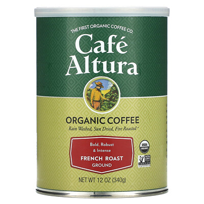 

Cafe Altura, Organic Coffee, Ground, French Roast, 12 oz (340 g)