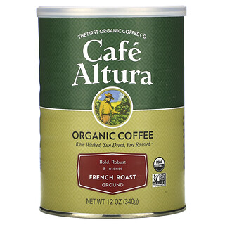 Cafe Altura, オーガニックコーヒー、フレンチロースト、挽き豆、340g（12オンス）