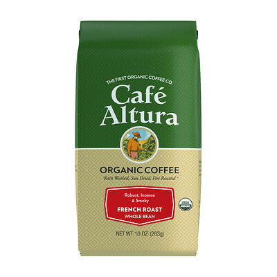 Cafe Altura Organic Coffee, French Roast, Whole Bean, 10 oz (283 g)