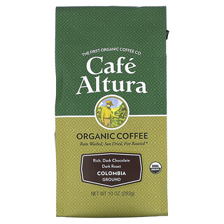 Cafe Altura, органічна кава, Колумбія, мелена, сильне обсмажування, 283 г (10 унцій)