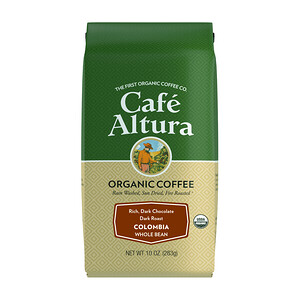 Отзывы о Кафе Алтура, Organic Coffee, Colombia, Dark Roast, Whole Bean, 10 oz (283 g)
