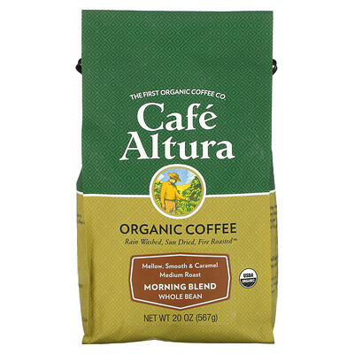 Cafe Altura органический кофе, утренняя смесь, цельные зерна, средняя обжарка, 567г (20унций)