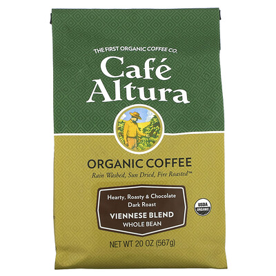 Cafe Altura органический кофе, венская смесь, темная обжарка, цельные зерна, 567 г (20 унций)