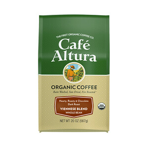 Отзывы о Кафе Алтура, Organic Coffee, Viennese Blend, Dark Roast, Whole Bean, 20 oz (567 g)