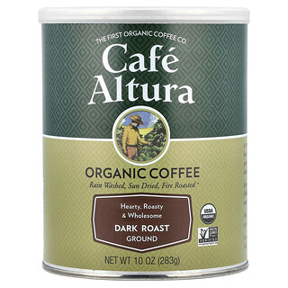 Cafe Altura, Café orgánico, Molido, Tostado oscuro, 283 g (10 oz)