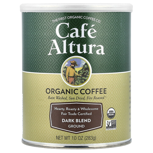 Cafe Altura Organic Coffee, Ground, Dark Blend, 10 oz (283 g)