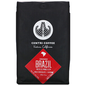 Отзывы о Кафе Алтура, Organic Centri Coffee, Brazil, Whole Bean, Milk Chocolate + Almond, 12 oz (340 g)
