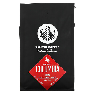 Купить Cafe Altura Органический кофе Centri, Колумбия, вишня, цитрусовые и карамель, цельные зерна, 340 г (12 унций)