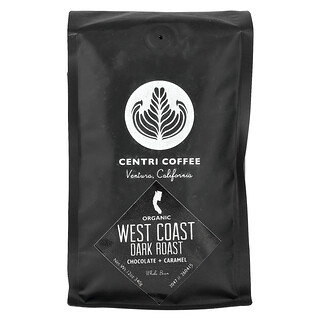 Centri Coffee, Côte ouest biologique, Fèves entières, Torréfaction foncée, Chocolat + Caramel, 340 g